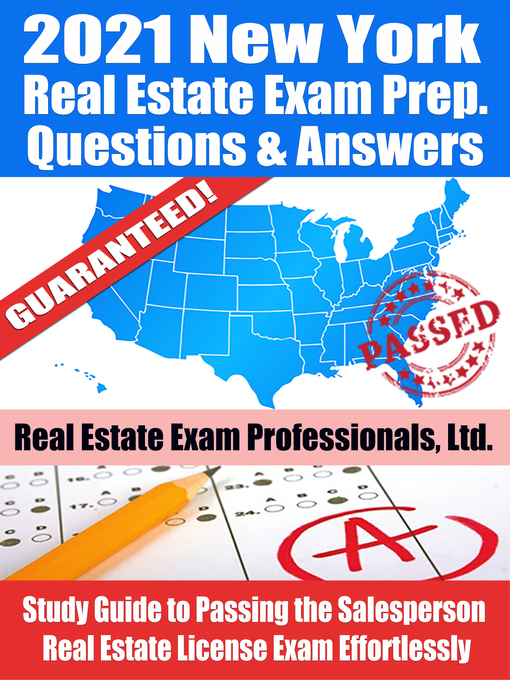 Book jacket for 2021 new york real estate exam prep questions & answers : Study guide to passing the salesperson real estate license exam effortlessly